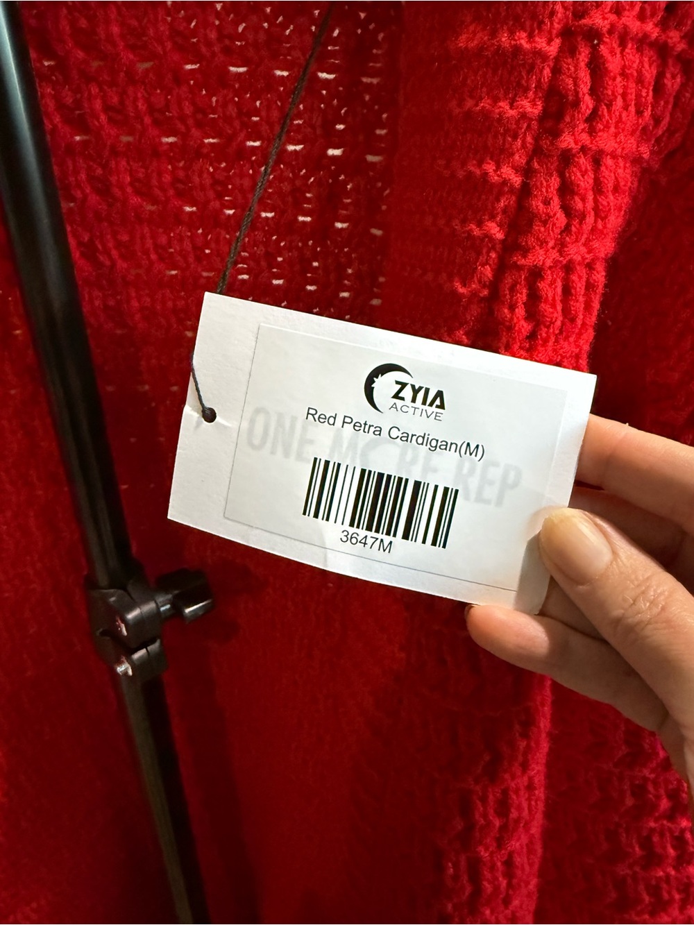 Zyia Petra Open-Front Red Cardigan - Picture 3 of 4